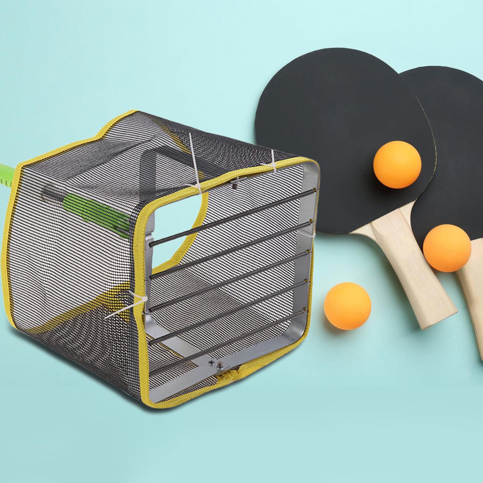 Pingpong - Collettore di palline, asta retrattile, girevole a 180 gradi, asta rimovibile, accessorio da tavolo
