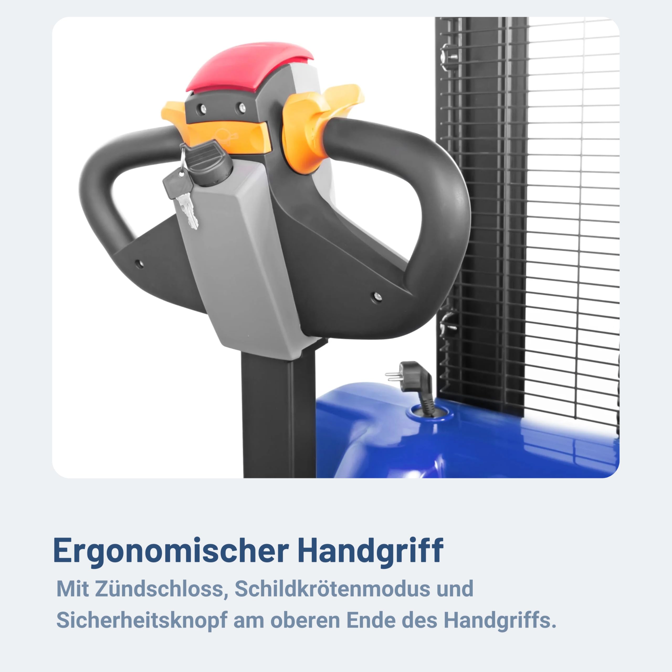 Pallit Budget-L Hochhubwagen Elektrisch Elektro Hubwagen 3500 mm Hubhöhe 1200 kg Tragkraft Flexibler & Wendiger Elektrischer Stapler inkl. 2 Blei-Gel-Batterien mit 100 Ah
