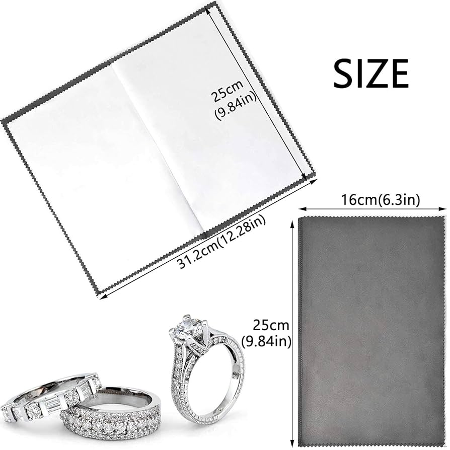 Amazon.com: SEVENWELL 2pcs Jewelry Polishing Cleaning Cloth
