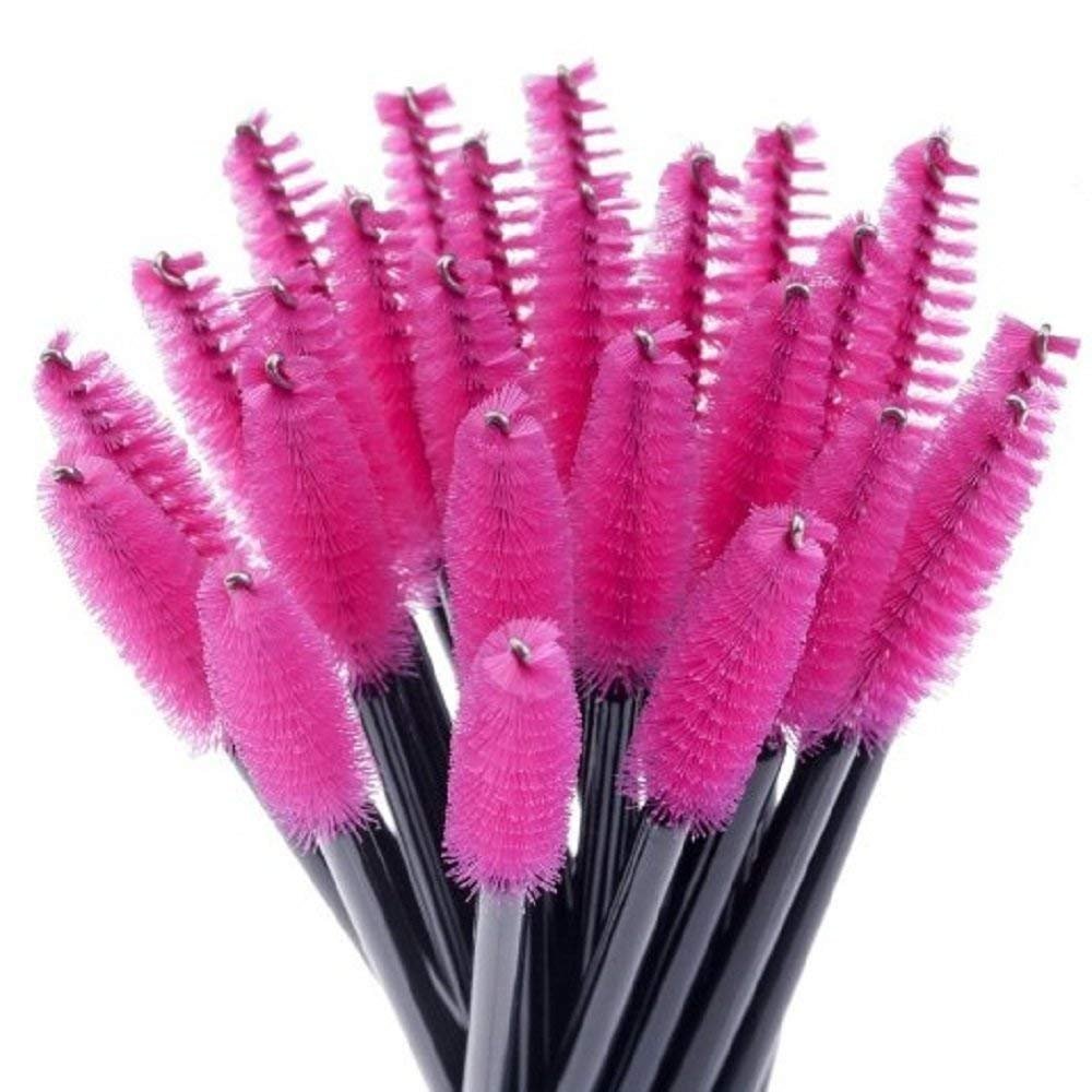 Set di 1000 pennelli professionali usa e getta per mascara per ciglia (confezione da 1000, rosa)