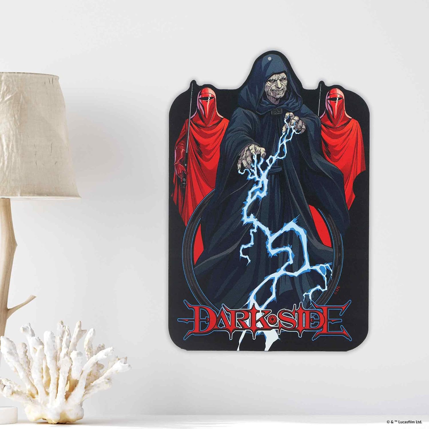 Disney Star Wars Emperor Palpatine Dark Side Metal Sign - Darth Sidious Dark Side Wall Art for Man Cave or Movie Room