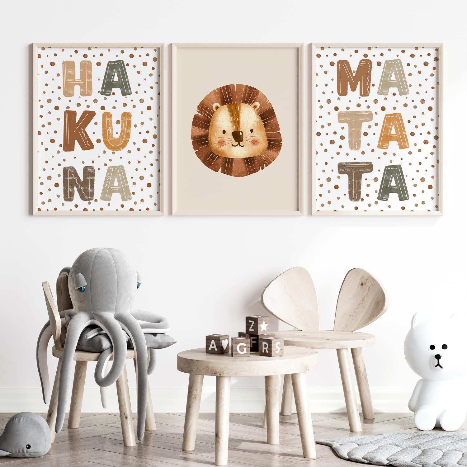 MeinBaby123 Poster pour chambre d'enfant, lot de 3 unités, format DIN A2, tableaux muraux, tableaux décoratifs, décoration pour chambre de bébé, cadeau pour naissance, poster mural premium
