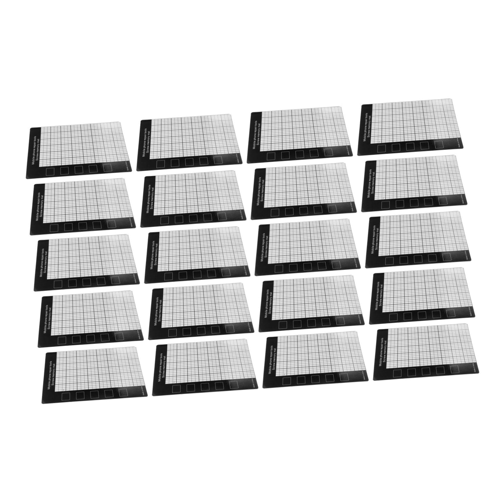 SHOWERORO 20 Pezzi Tappetino Magnetico per Viti con Memoria Organizer Magnetico per Riparazioni Elettroniche Pad Flessibile per Smontaggio Laptop Smartphone e Rc Superficie Stabile e