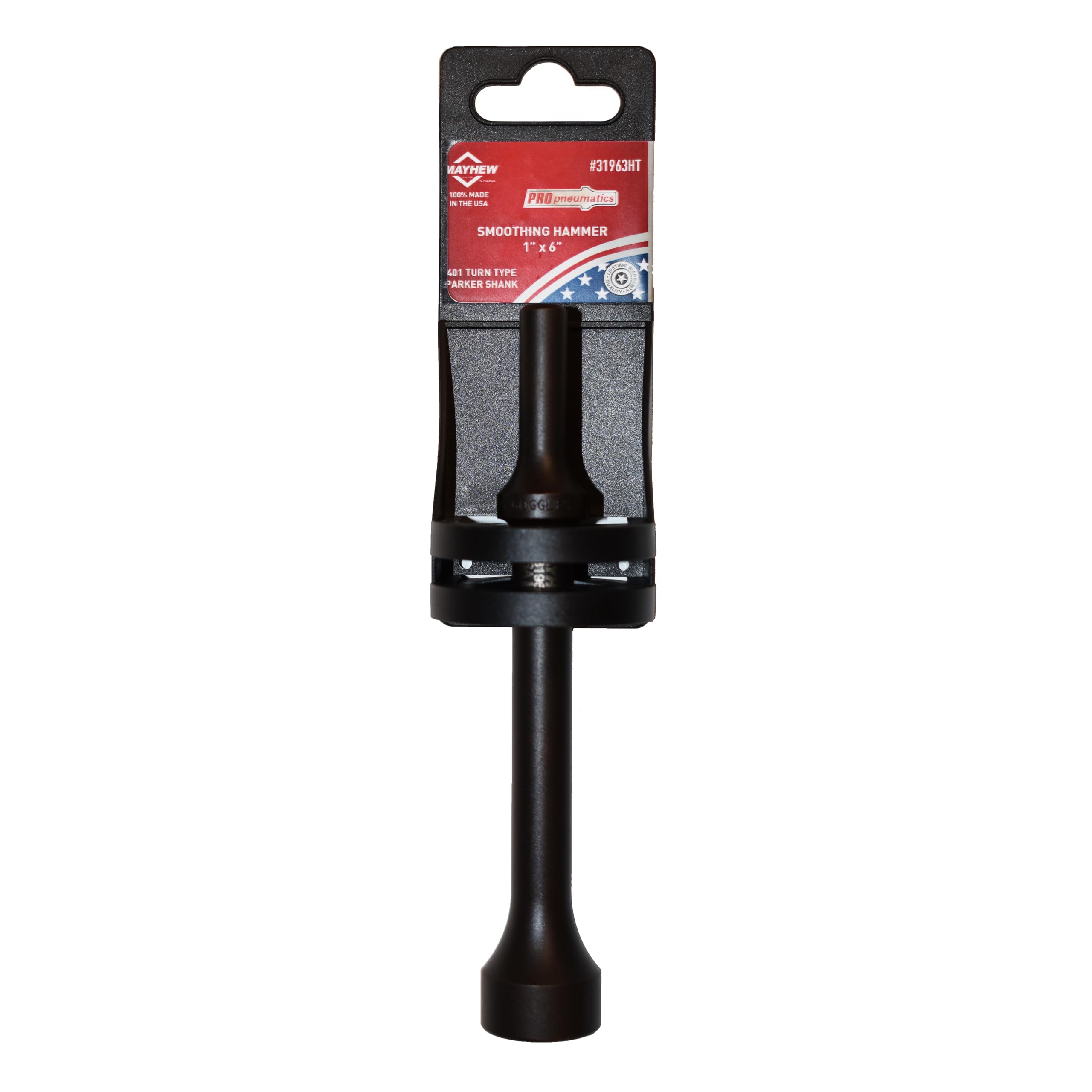 Mayhew Tools 31963HT Pneumatic Hammer, 1" x 6" Smoothing, Black Oxide Finish