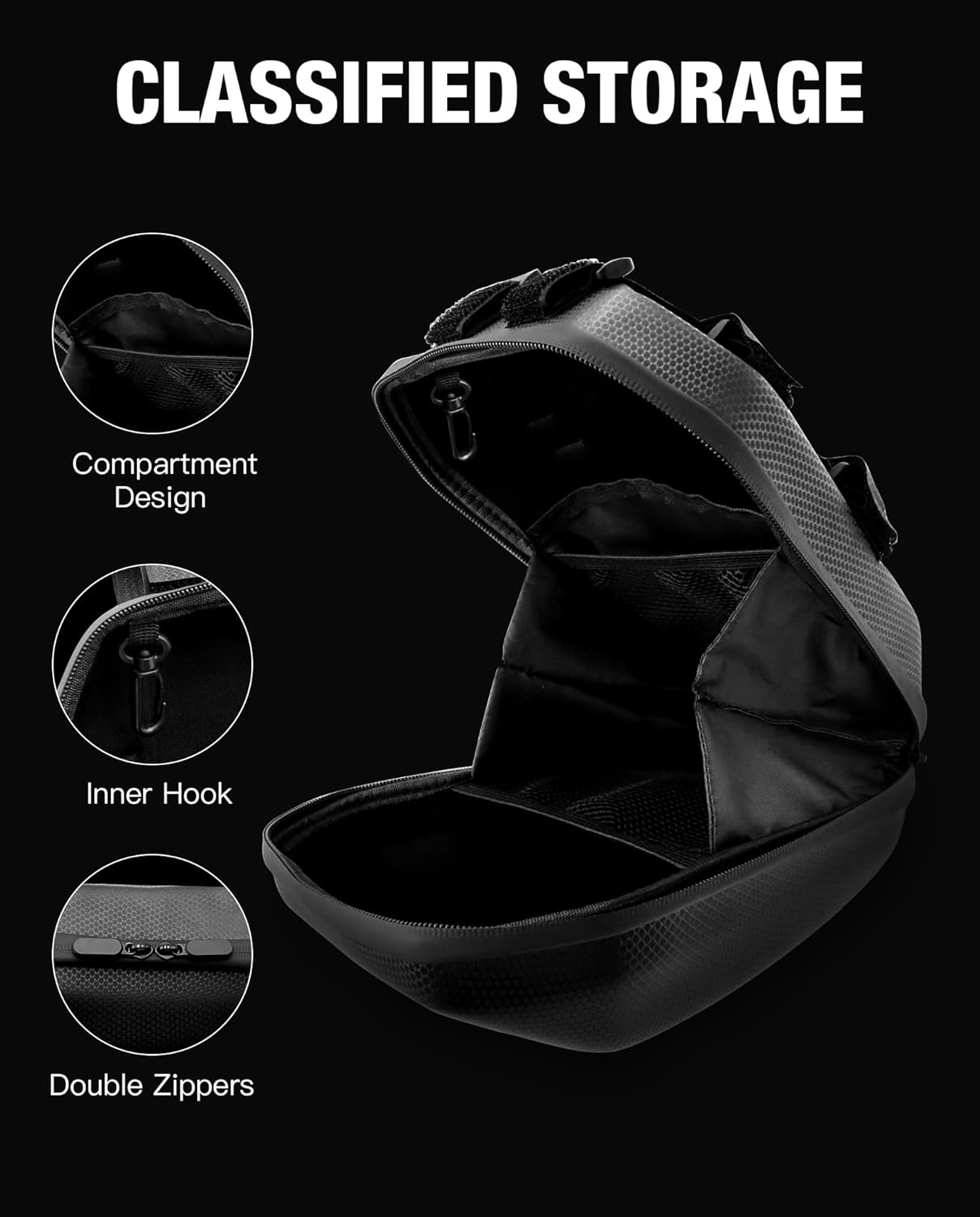 stio Waterproof Storage Bag Compatible with Kaabo Wolf King GT Pro Wolf Warrior Kick Scooter Multi-Purpose Front Hanging Bag Handlebar Portable Bag for Double Pole Scooter Original Accessories