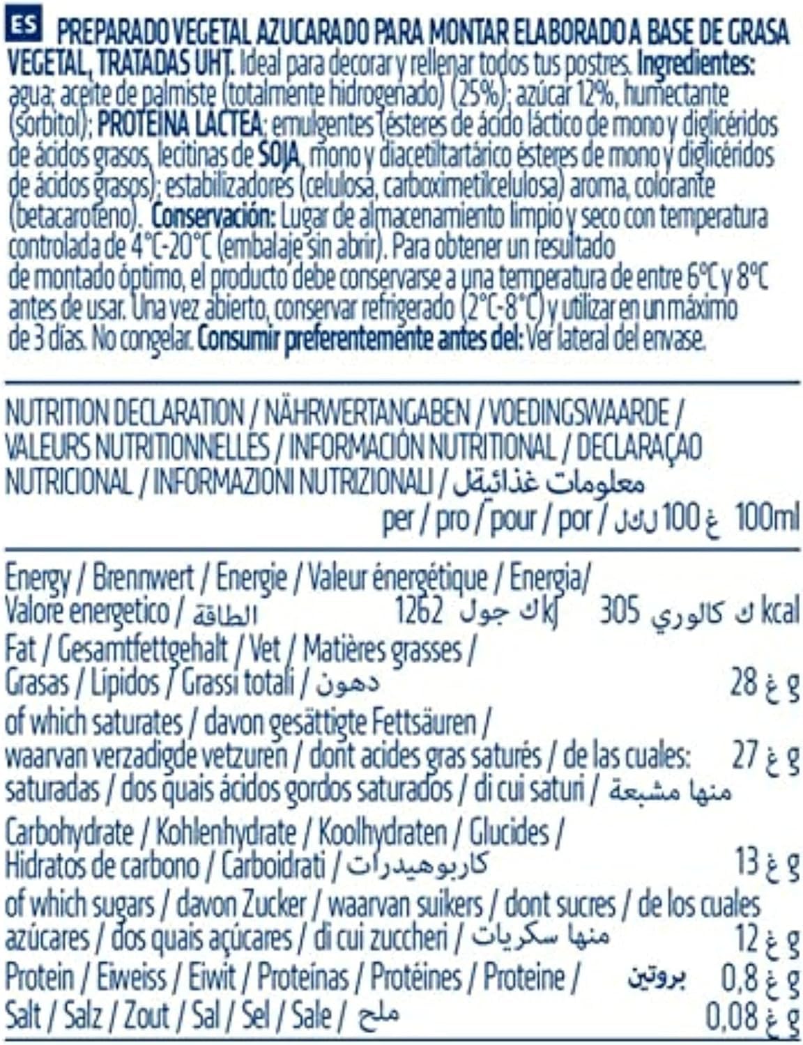 Risso Chanty Deco Plus Preparado Vegetal 1L Alto Rendimiento