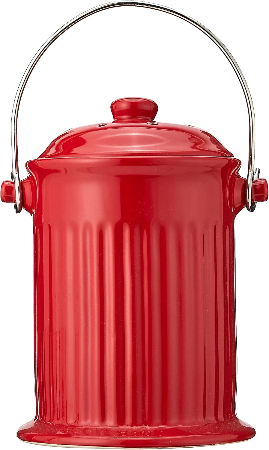 Norpro, Red 93R, 1 Gallon Ceramic Compost Keeper