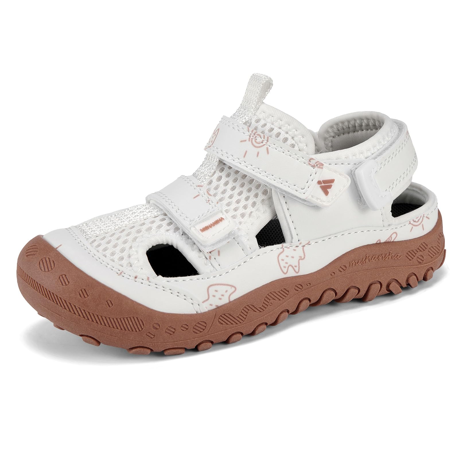 Mishansha Kinder Sandalen mit Geschlossener Zehenkappe, Unisex Trekkingsandalen für Jungen Mädchen, Gr.24-38