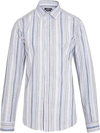 Hatemo lu Slim Fit  izgili 100% Pamuk Slim Yaka Uzun Kollu Klasik G mlek