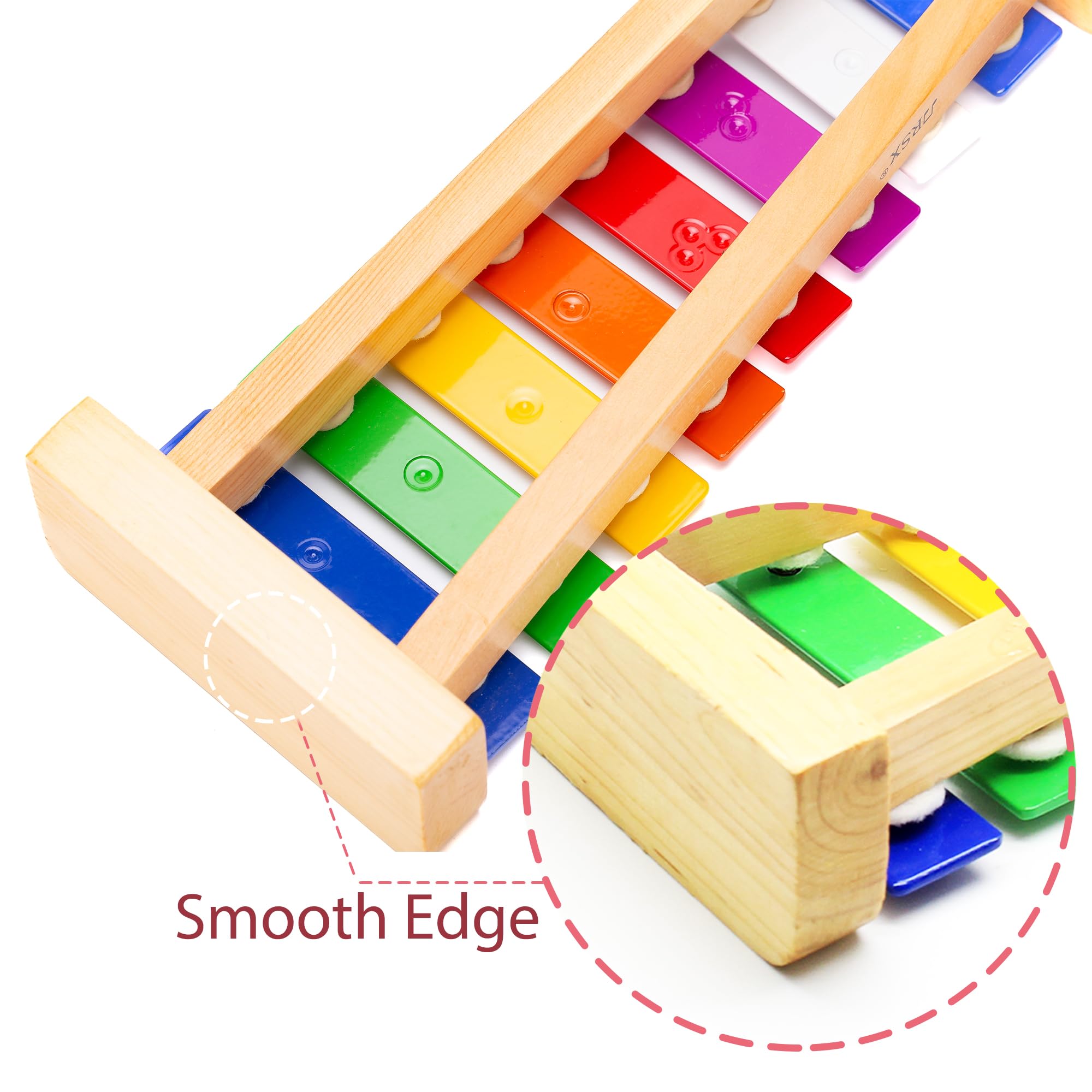 CeleMoon 8 Notes Colorful Wooden Xylophone Glockenspiel for Kids and Adults, Musical Instrument Drum Toy with Accurate Sounds Educational Preschool Learning Gift for Children Boys Girls - Image 3