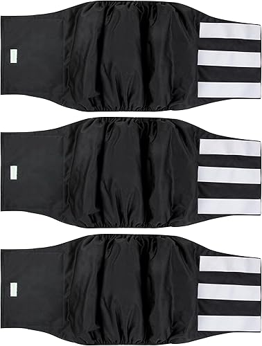 Miniatura 10 de wegreeco - Pañales lavables para perros machos, estampado elegante, bandas envolventes para vientre, paquete de 3