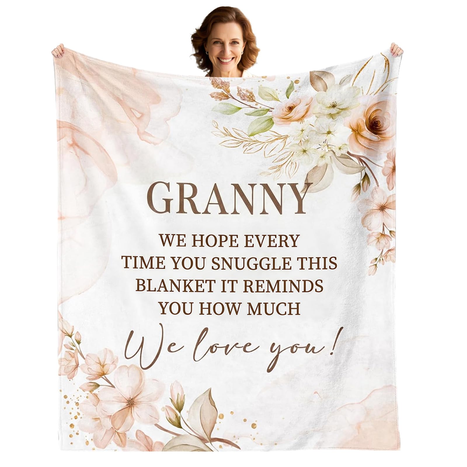 Twirush Granny Gifts For 150 * 130Cm, Flannel Blanket Nan Gifts From Grandchildren, Christmas/Birthday Gifts For Nan, Nanny, Nana, Grandma