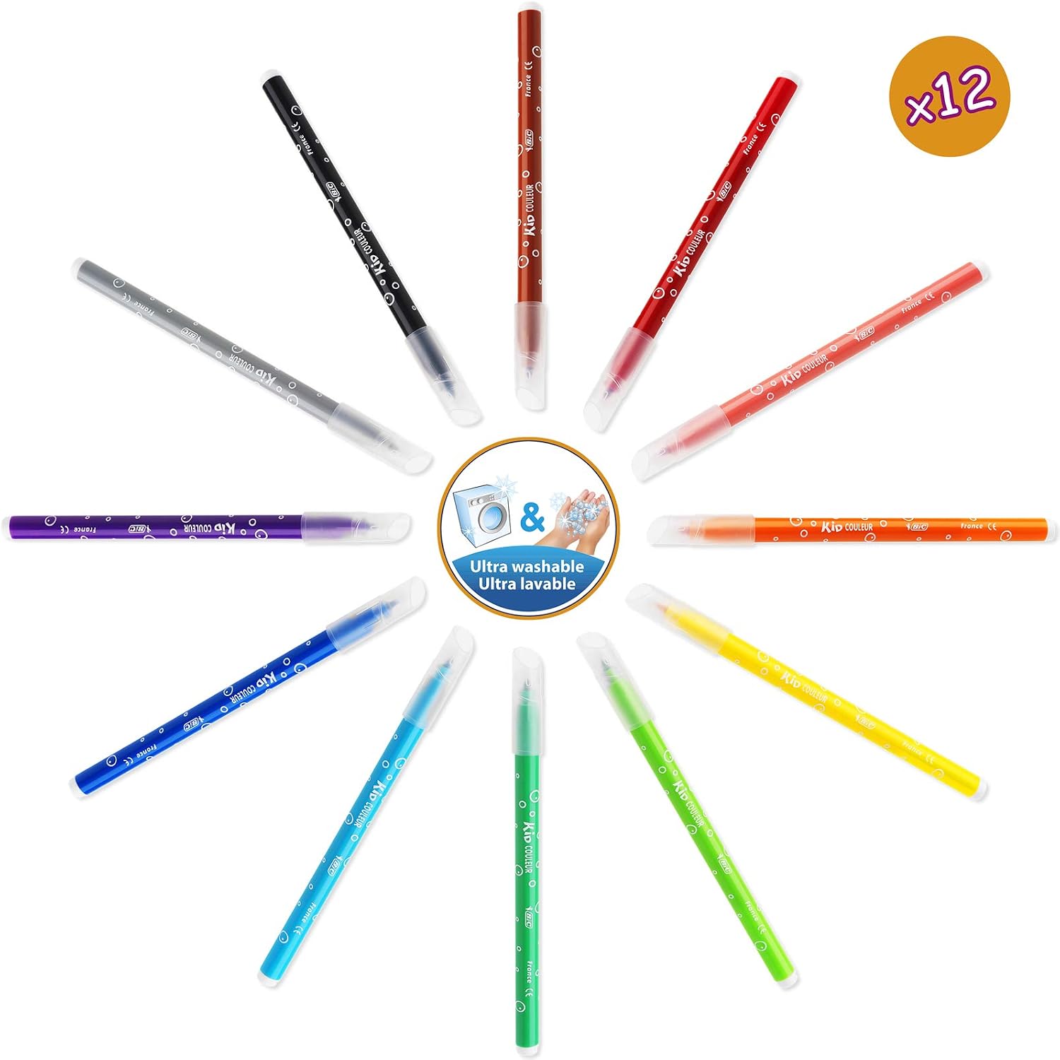 BIC Kids Stationery Activity Set and Carrying Case - 64 Colouring Items (Colouring Pencils, Felt Pens and Crayons) with 36 Stickers - Assorted Colours