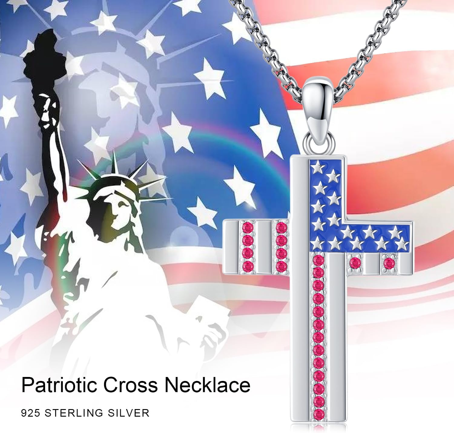 TwoAnts 925 Sterling Silver Religious Cross Pendant Necklace Jewelry Gifts for Men Women - Image 6