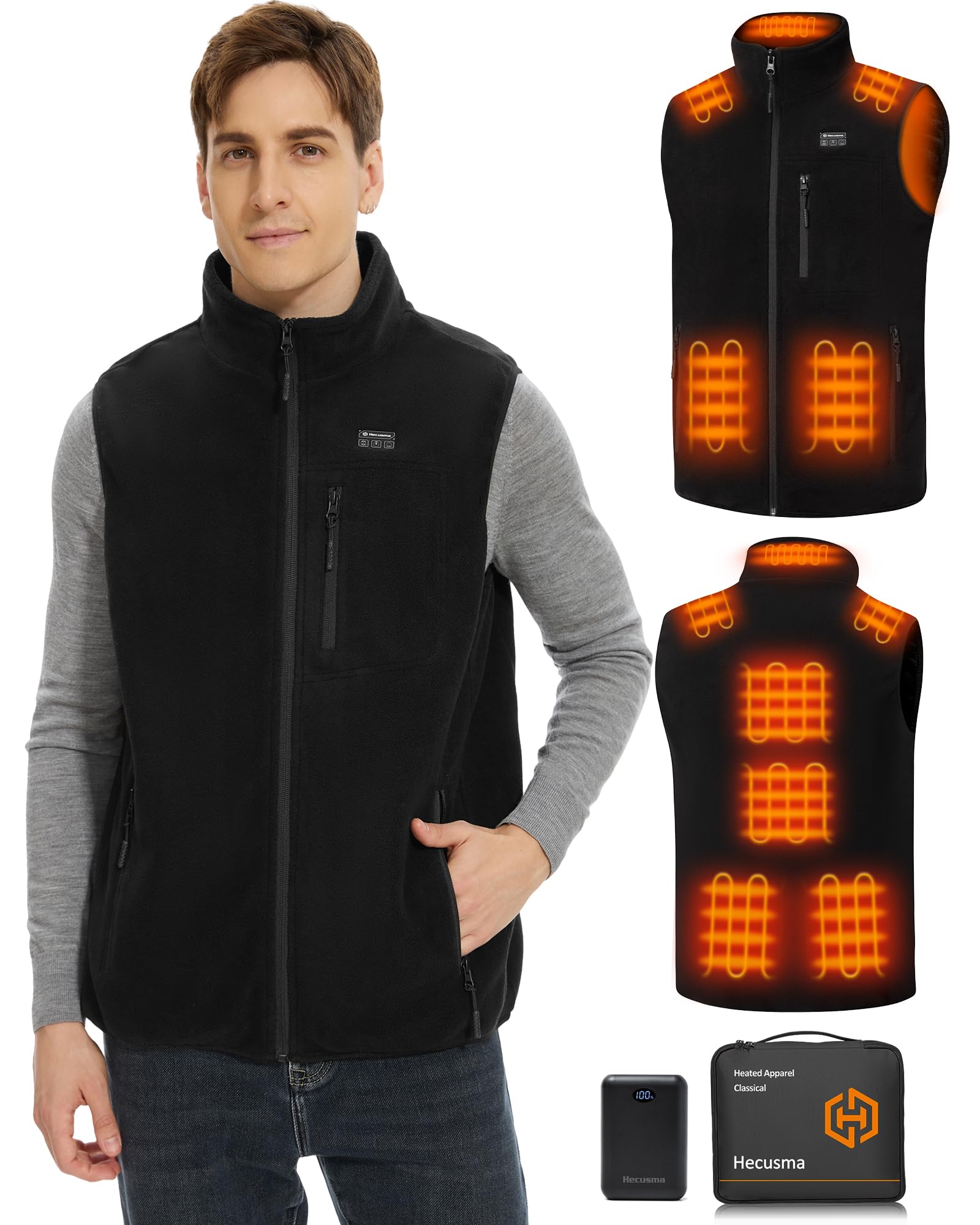 Fleece Heated Vest for Men