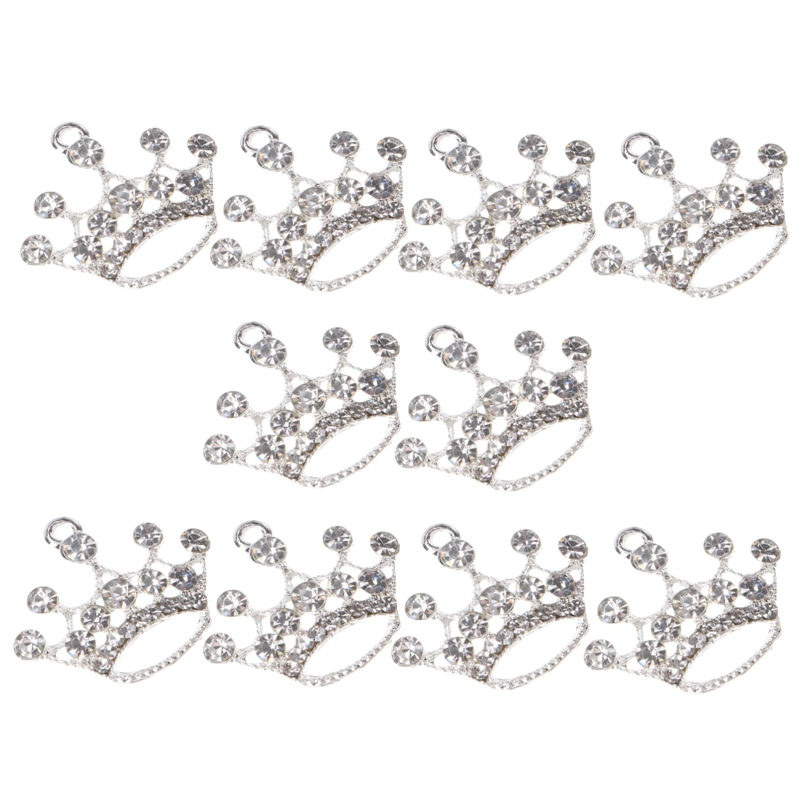HOMSFOU 10Pcs Alloy Crown Pet Ornaments Charming Crafts for Party Decoration Photo Props Unique Alloy Accessories for Pets and Weddings