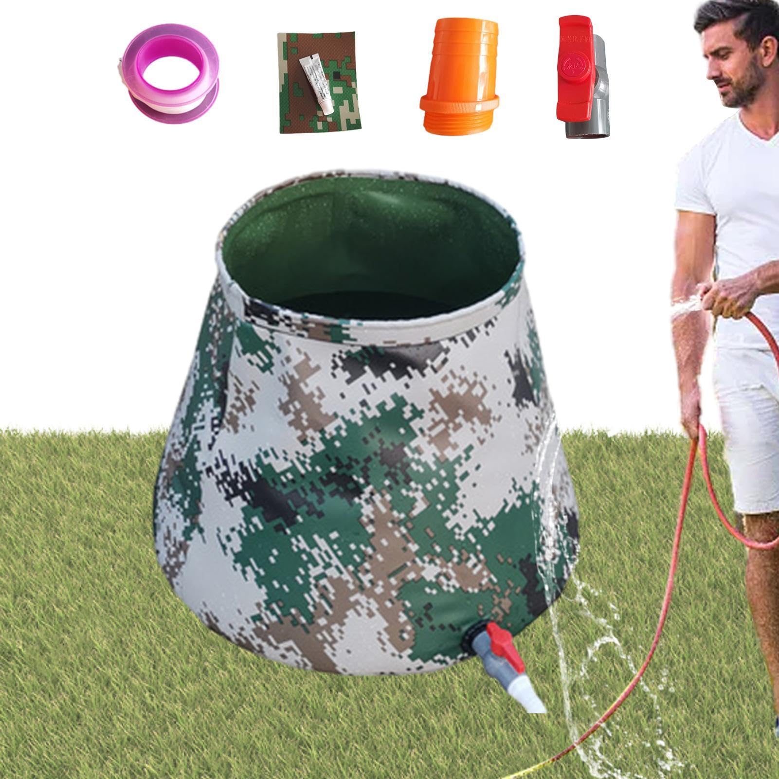 Tragbarer, Camping-Wasserkanister Faltbarer Verdickter Komprimierbarer | Faltbarer Regentank zur Regensammlung, Speicherung und Nutzung Tragbar Und Strapazierfähig Für Outdoor C