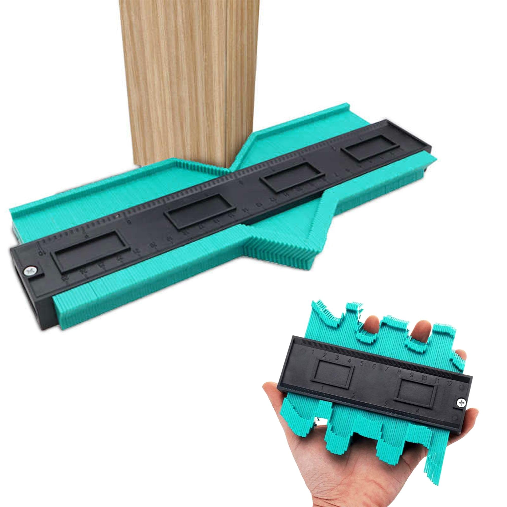 Jauge de Contour - Copieur de Forme/Profil - Mesure de Précision Maxi 25 cm - Simple d'Utilisation - Idéal pour des Découpes Parfaites - Matière ABS - Bleu