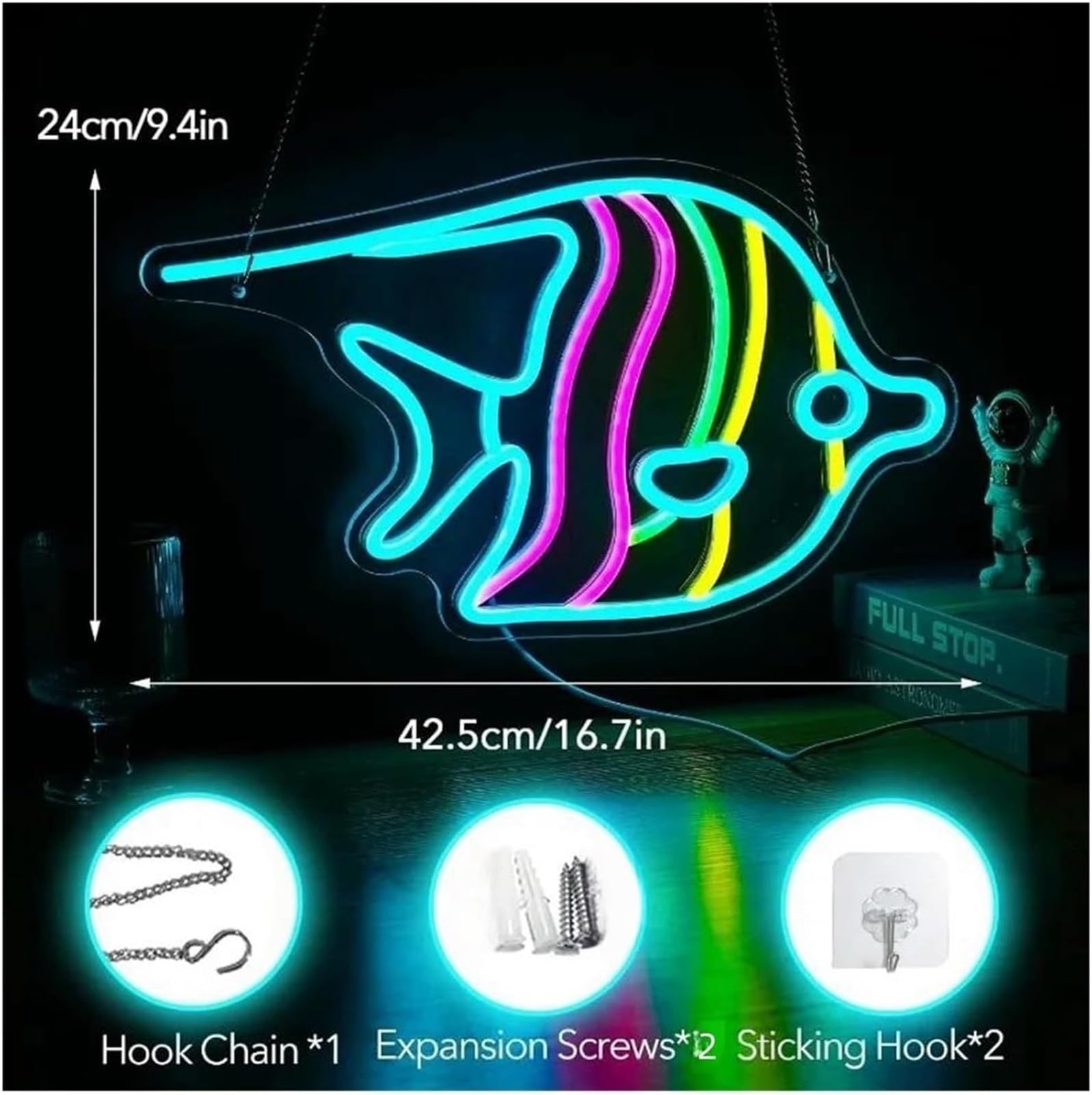Lampe Néon Pour enseigne néon pour poisson papillon, Sea Art Light, pour restaurant, magasin