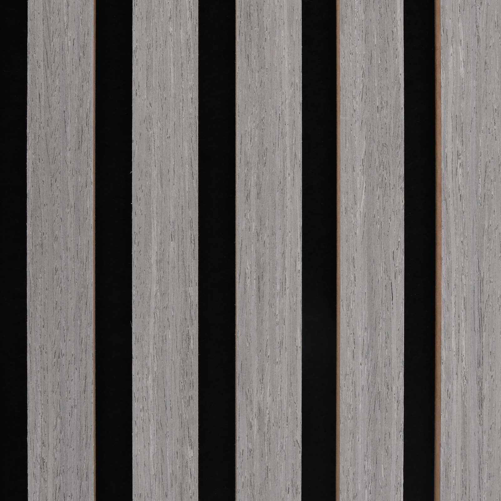 Set di 8 pannelli da parete in legno impiallacciato di rovere grigio, 60,5 x 60 cm, rivestimento murale per interni ed esterni, pannelli acustici per un design moderno
