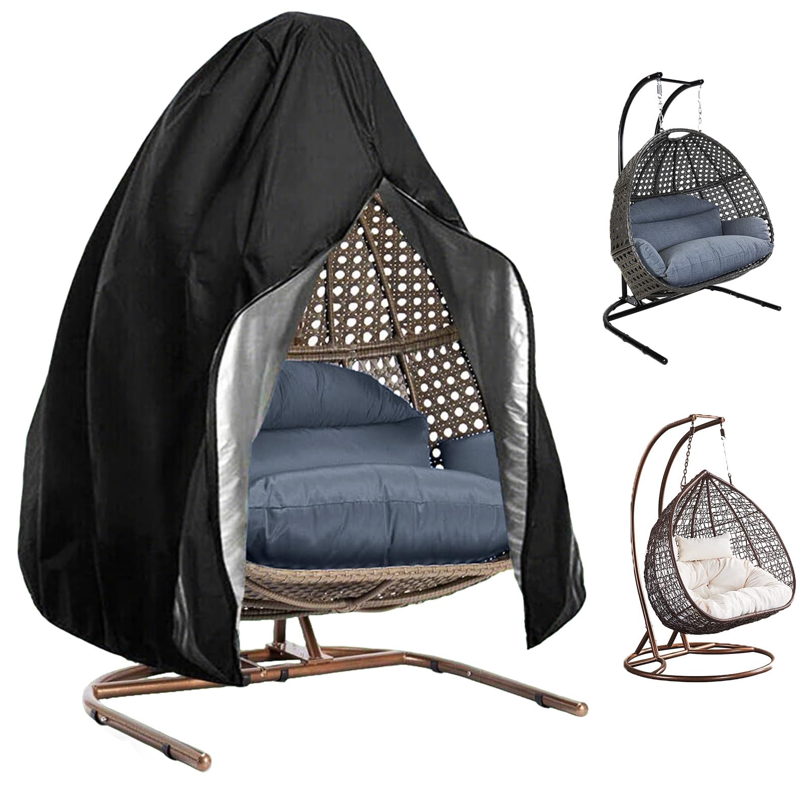 Durable Waterproof Double Hanging Egg Chair Cover Heavy Duty 230x200cm