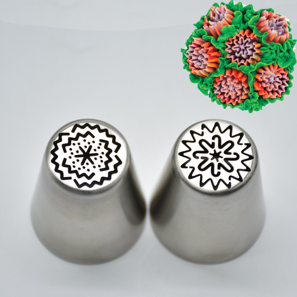 Set di beccucci grandi in acciaio inox 304, 10 popolari beccucci professionali per sac à poche per decorare torte, cupcake, dolci, ideali per cuocere a casa e decorazioni creative fai da te