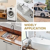 Vista 6 de Válvula de cierre de inodoro Válvula de parada angular fregadero de acero inoxidable, entrada de compresión de 58 pulgadas (12 pulgada nominal)