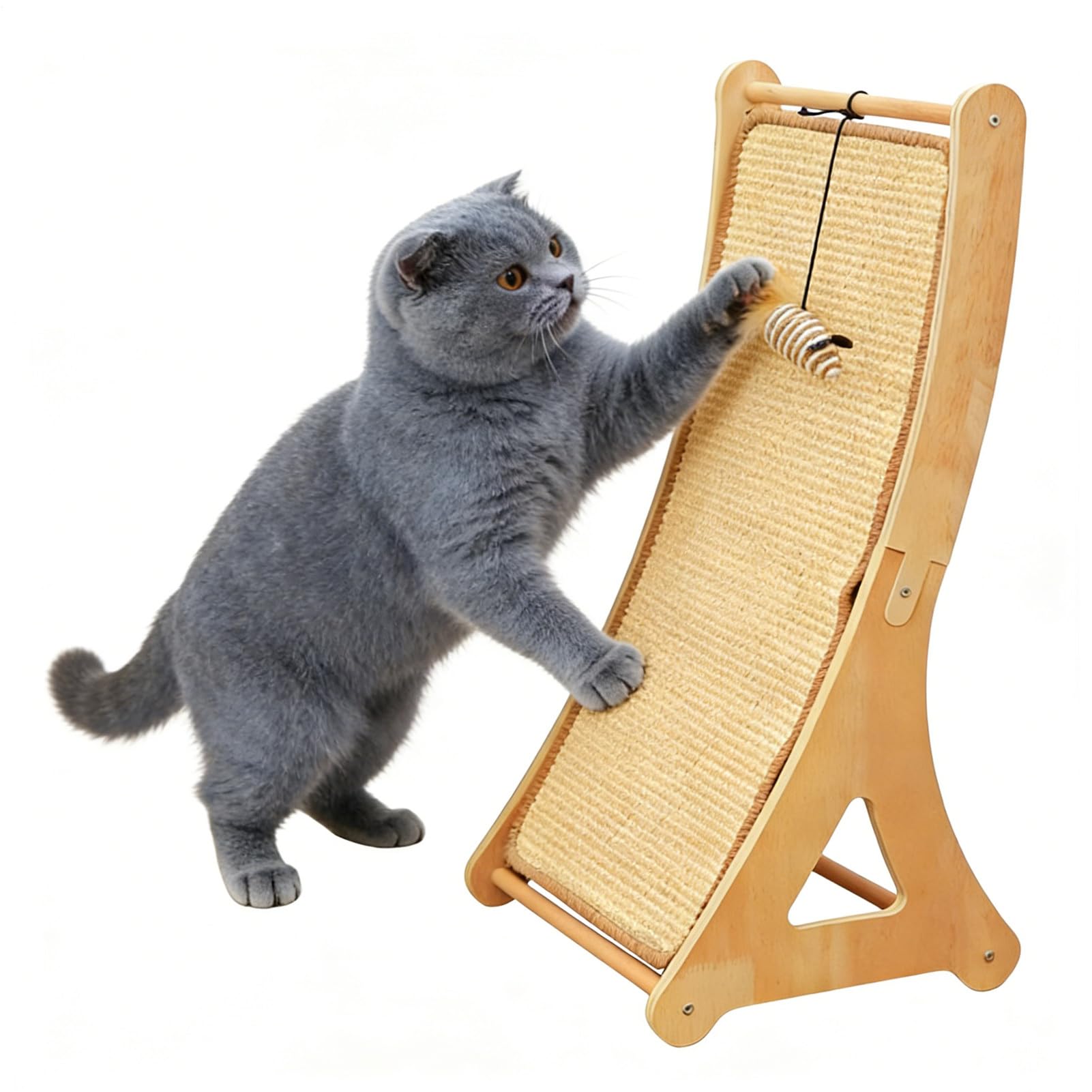 Tappetino Graffiante per Gatti Interattivo Antistress per Gatti | Tiragraffi da Interni con Pallina Per Interni Casa Per Conigli Cuccioli Angolo E Pavimento