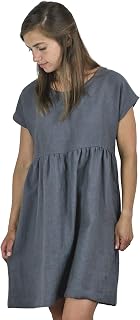 Smock linen short dress/Maternity Linen Dress/Loose linen sleeveless dress/Pregnancy Linen Dress/Loose smock linen dress/Empire waist