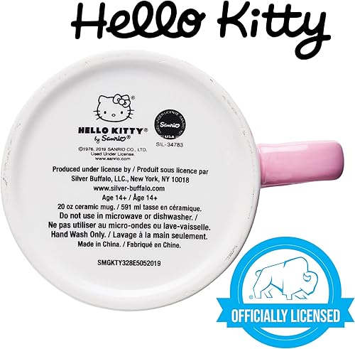 Miniatura 60 de Silver Buffalo Sanrio Hello Kitty and Friends Kuromi Poses - Taza de cerámica, 20 onzas