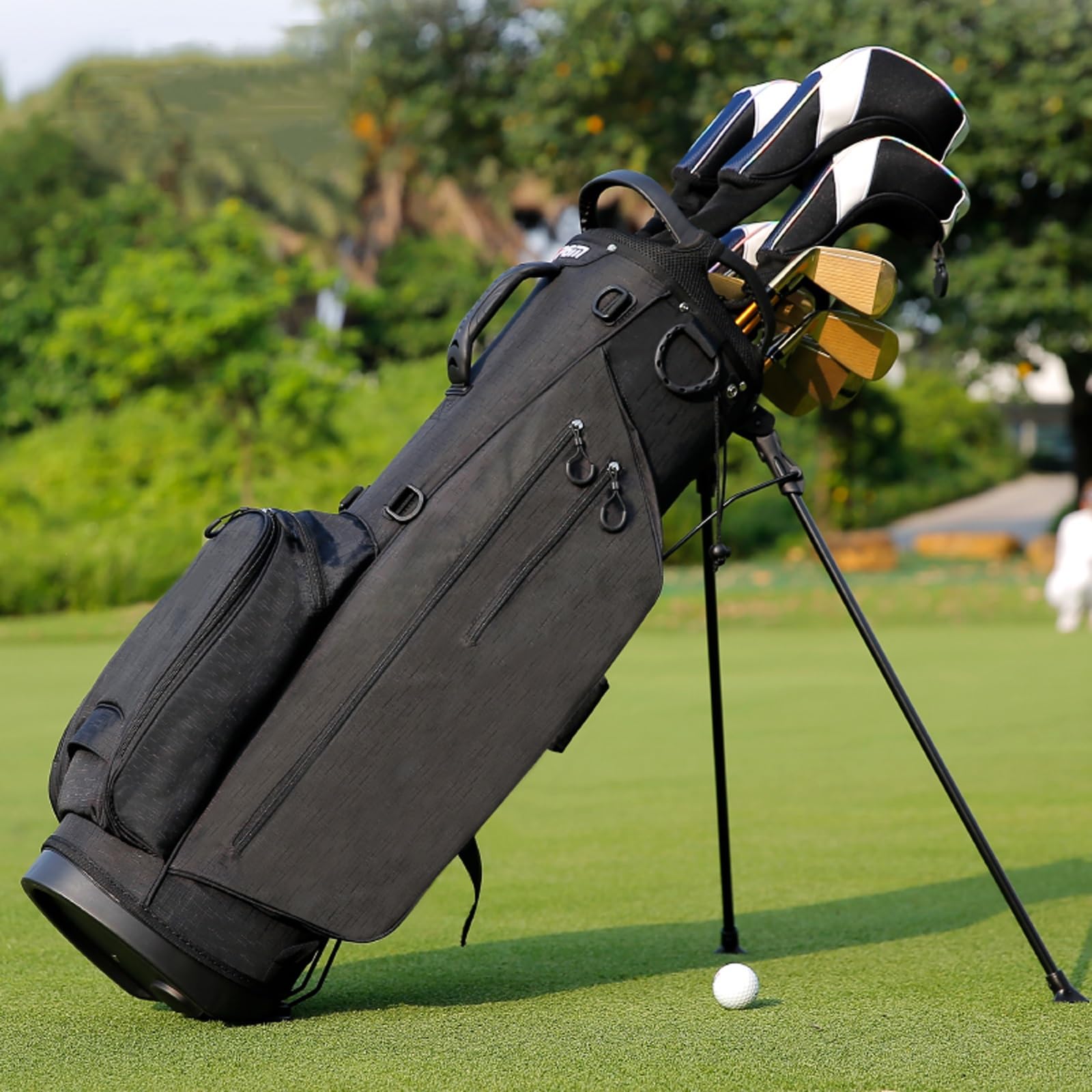 Bolsa De Transporte For Golf, Bolsa De Golf Duradera Y Resistente Al Agua con Base Estable, Correa For El Hombro, Almacenamiento Adicional For Accesorios De Golf