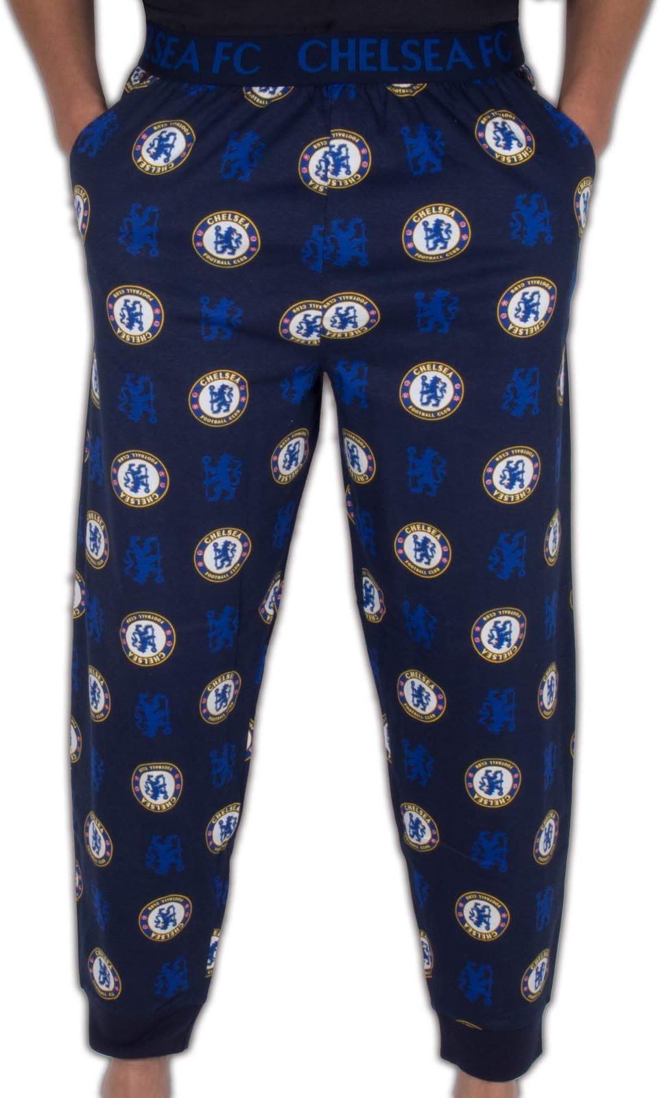 Chelsea FC Official Soccer Gift Mens Lounge Pants Pyjama Bottoms Large Navy Blue