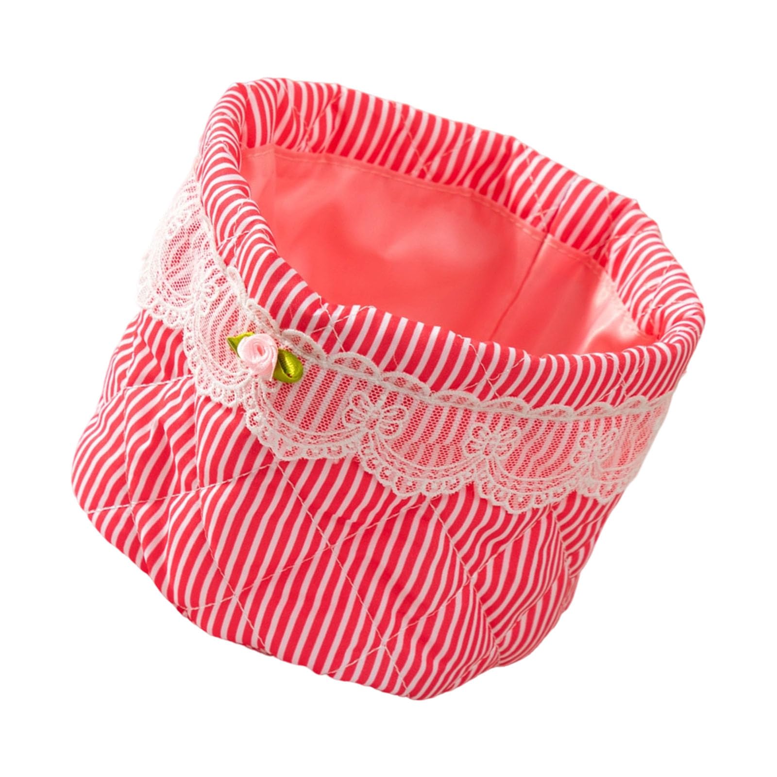 LUCKGONI Quilted Fabric Storage Basket Foldable Organiser For Home Desktop Snacks Clutters Organization Tool