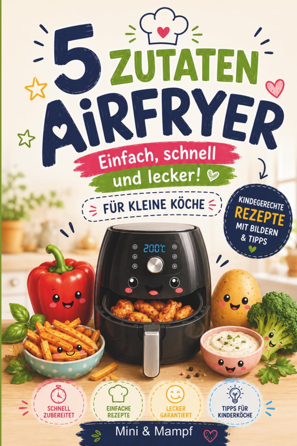 5 Zutaten Airfryer: Einfach schnell und lecker für kleine Köche (Mimi Mampf Kochbuch für Kinder)