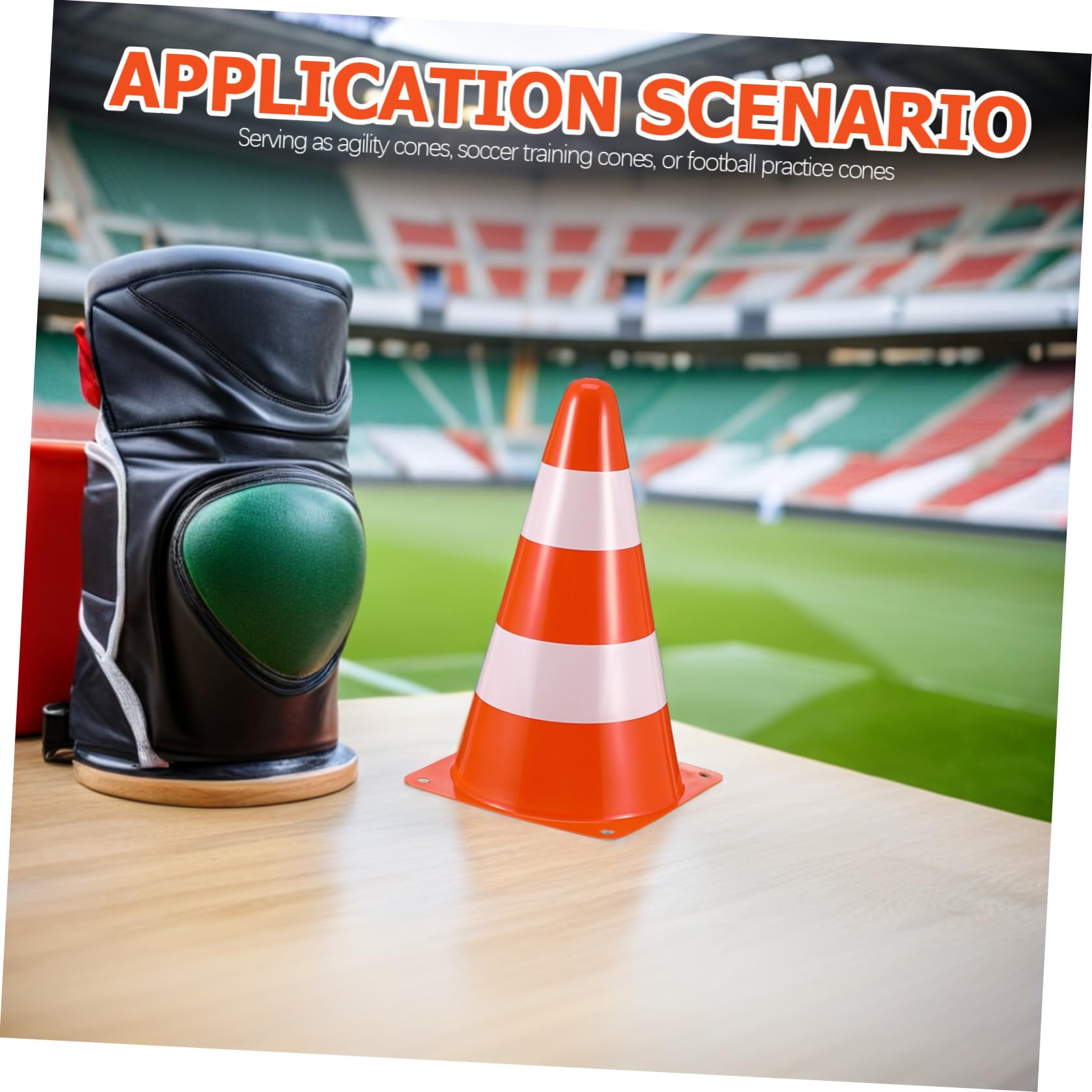 ibasenice 10 Piezas De Equipo De Entrenamiento De Bloqueo De Carreteras Conos De Fútbol Conos De Entrenamiento De Fútbol Deportivo