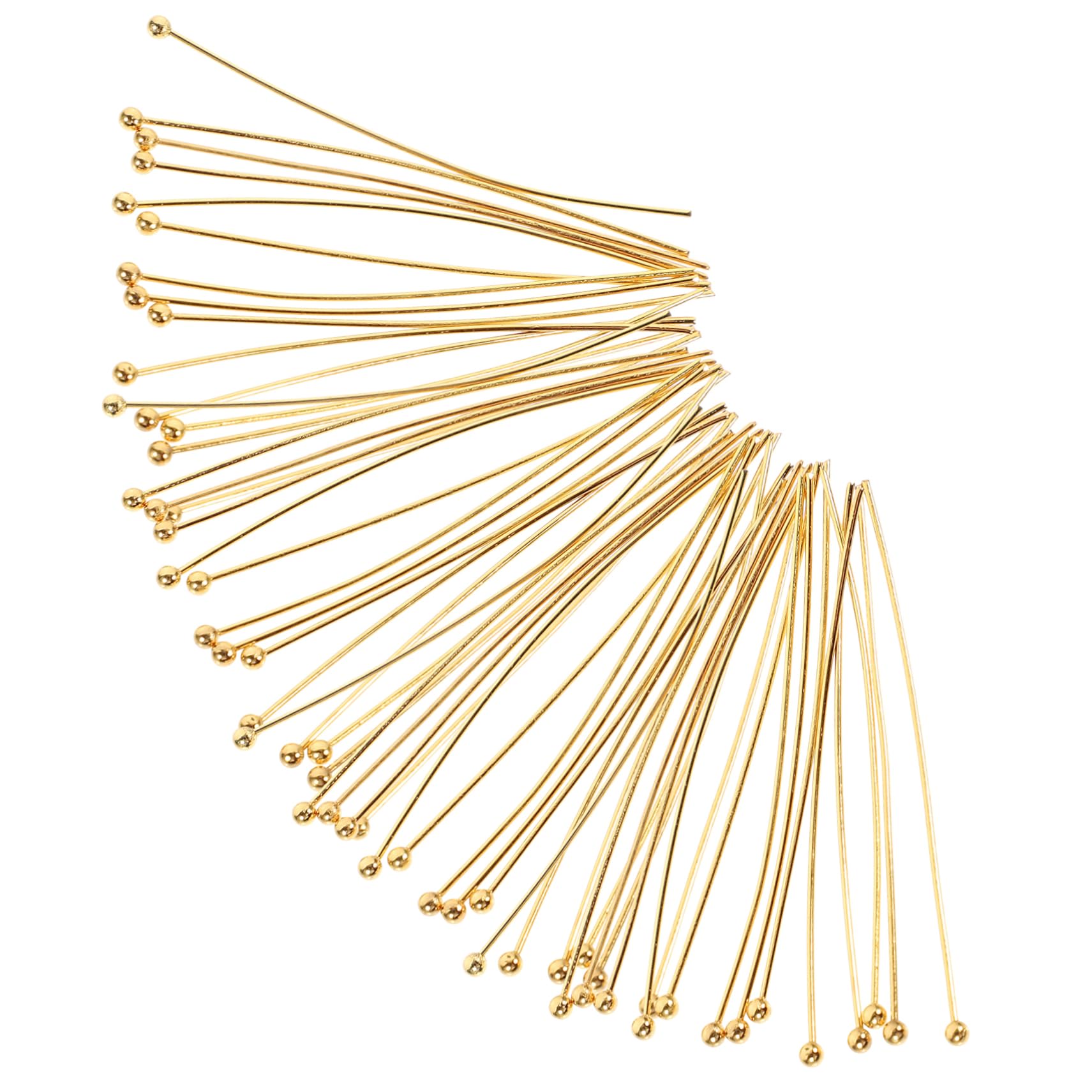 Beatifufu 50pcs Stainless Steel Gold Ball Head Earring Pins Jewelry Making Supplies DIY Head Pins for Necklace Earring Making Findings