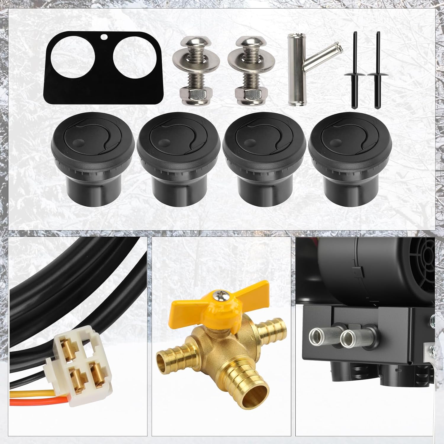 Cab Heater Kit with Defrost, Compatible with Polaris RZR XP 1000 2019-2023, OE SSHK131-01