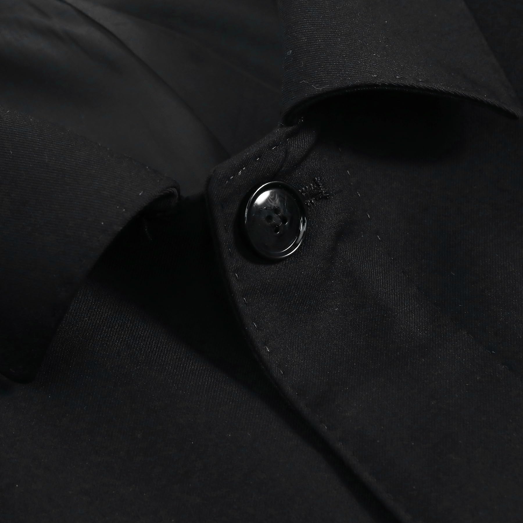 Allthemen Trench Homme Simple Boutonnage Mi-longueur Coupe-Vent Manteau Business Casual Revers Coat
