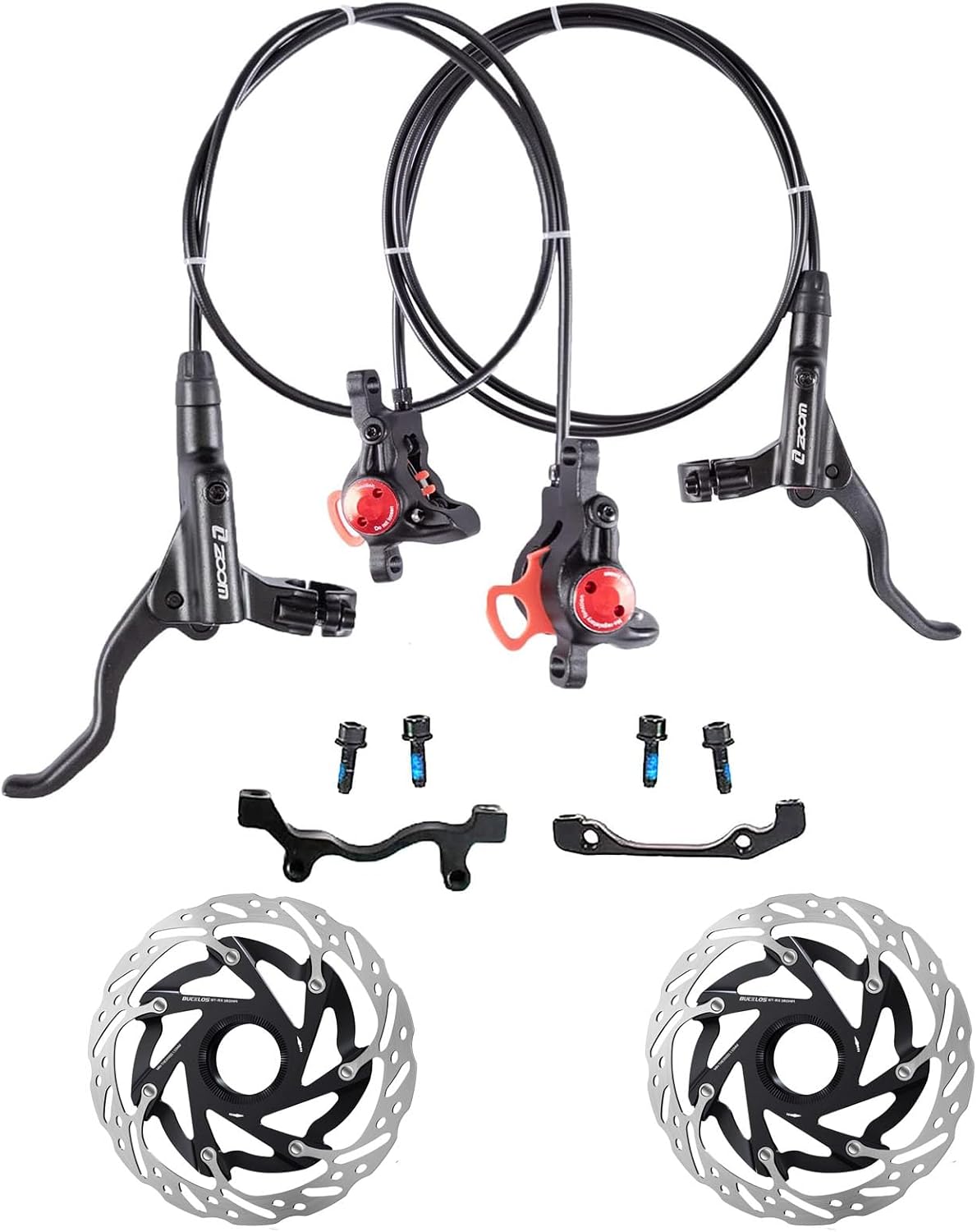 BUCKLOS Black MTB Hydraulic Disc Brakes Mountain Bike