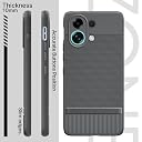 Pikkme Back Cover for Oppo K13 Turbo 5G Camera Protection 3D Hexa Cube Design Silicone Protective Bumper Case (Grey) gallery image