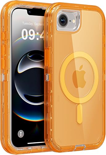 Miniatura 35 de para iPhone 15 Pro Max, Funda Compatible con MagSafe, Funda de Protección Anti-Golpes Resistente, Anti-Caída, Funda Magnética Transparente de Doble