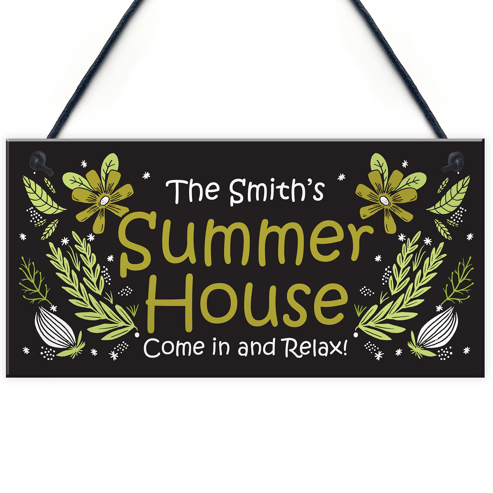 Personalised Summerhouse Sign Hanging Door Wall Sign Friend Family Mum Nan Gift