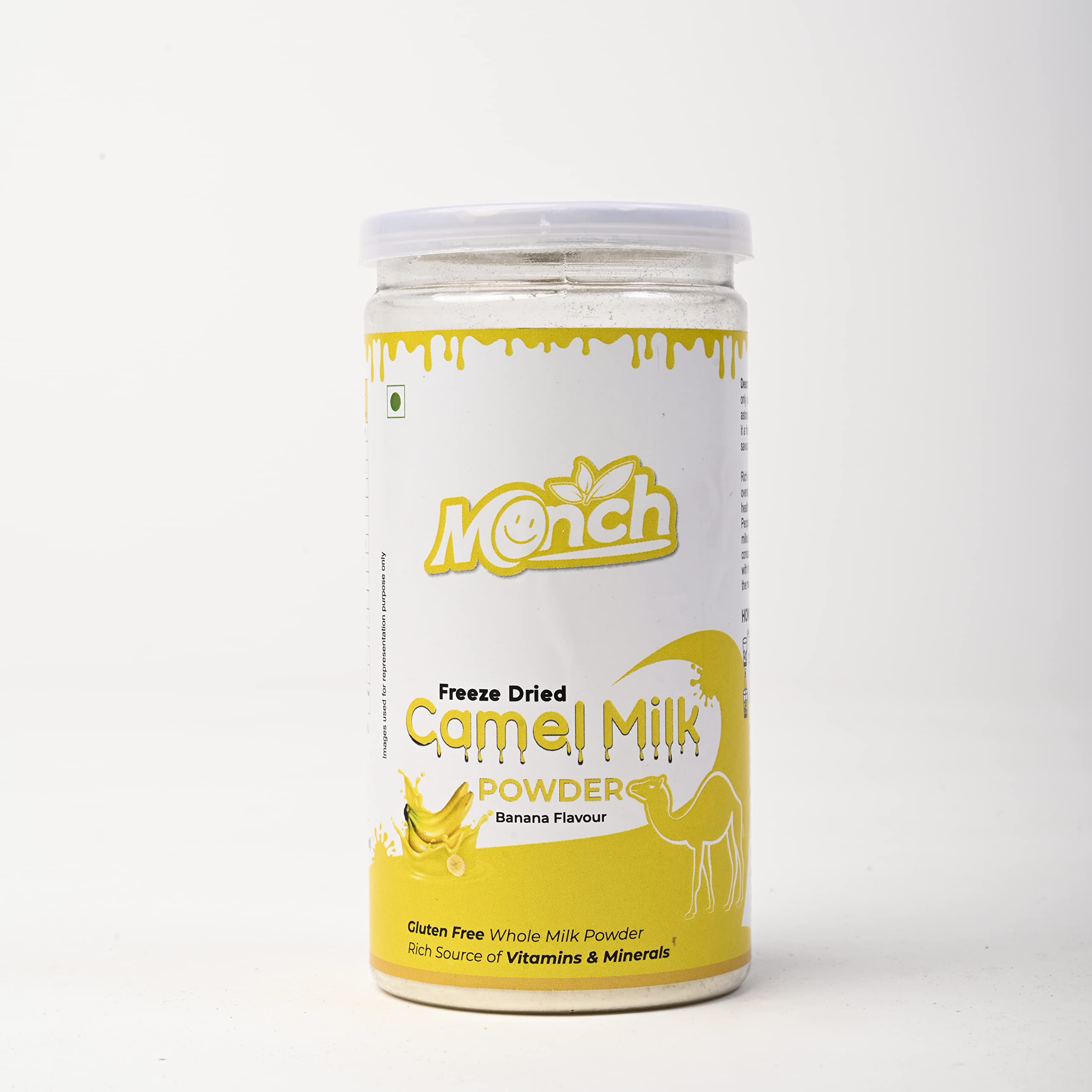 Monch Camel Milk Powder - Camel Milk Powder For Height Growth - Freeze Dried, Banana Flavour (100g, Pack of 1)