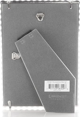 Vista 99 de Marco doble brillante de metal plateado 4x4, brillo transparente Brillo claro