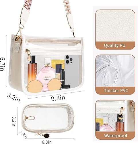 Miniatura 2 de Lostars Clear Bag Stadium Approved,Clear Purses with Adjustable Strap Small Clear Bag for Concerts Sports Events