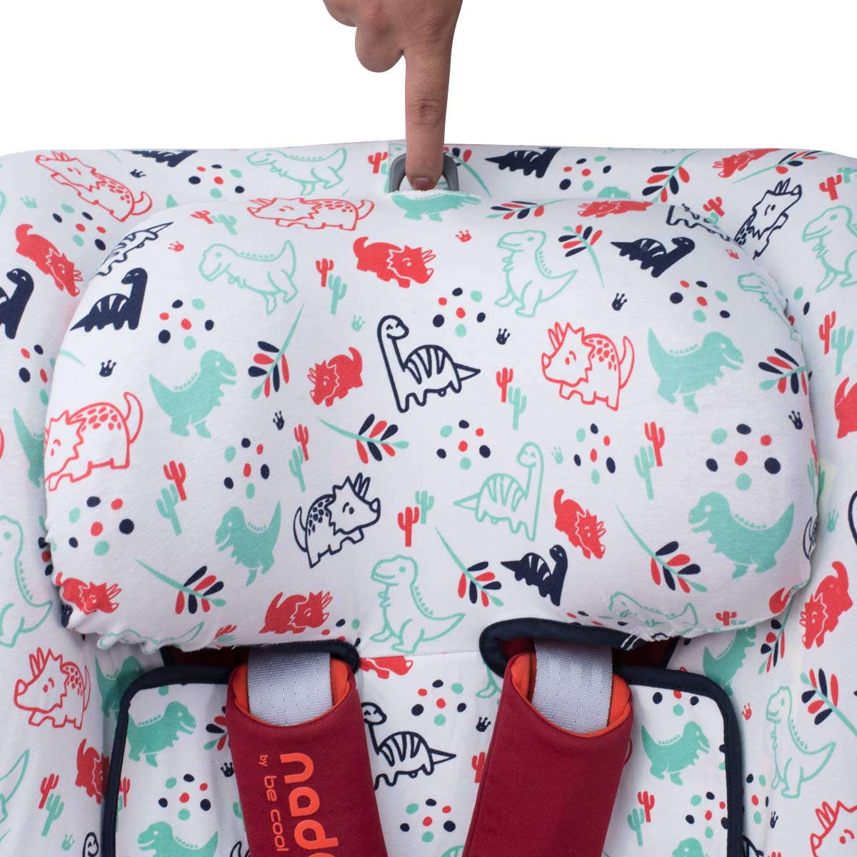JYOKO KIDS Rivestimento per seggiolino auto in cotone compatibile con Be Cool Nado O3, Chicco 2 Easy (DINO PARTY)