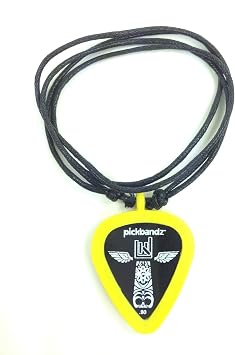 Necklace Pick Holder in Mellow Yellow 100% Silicone- Fits All Rock what you LOVE with Pickbandz!