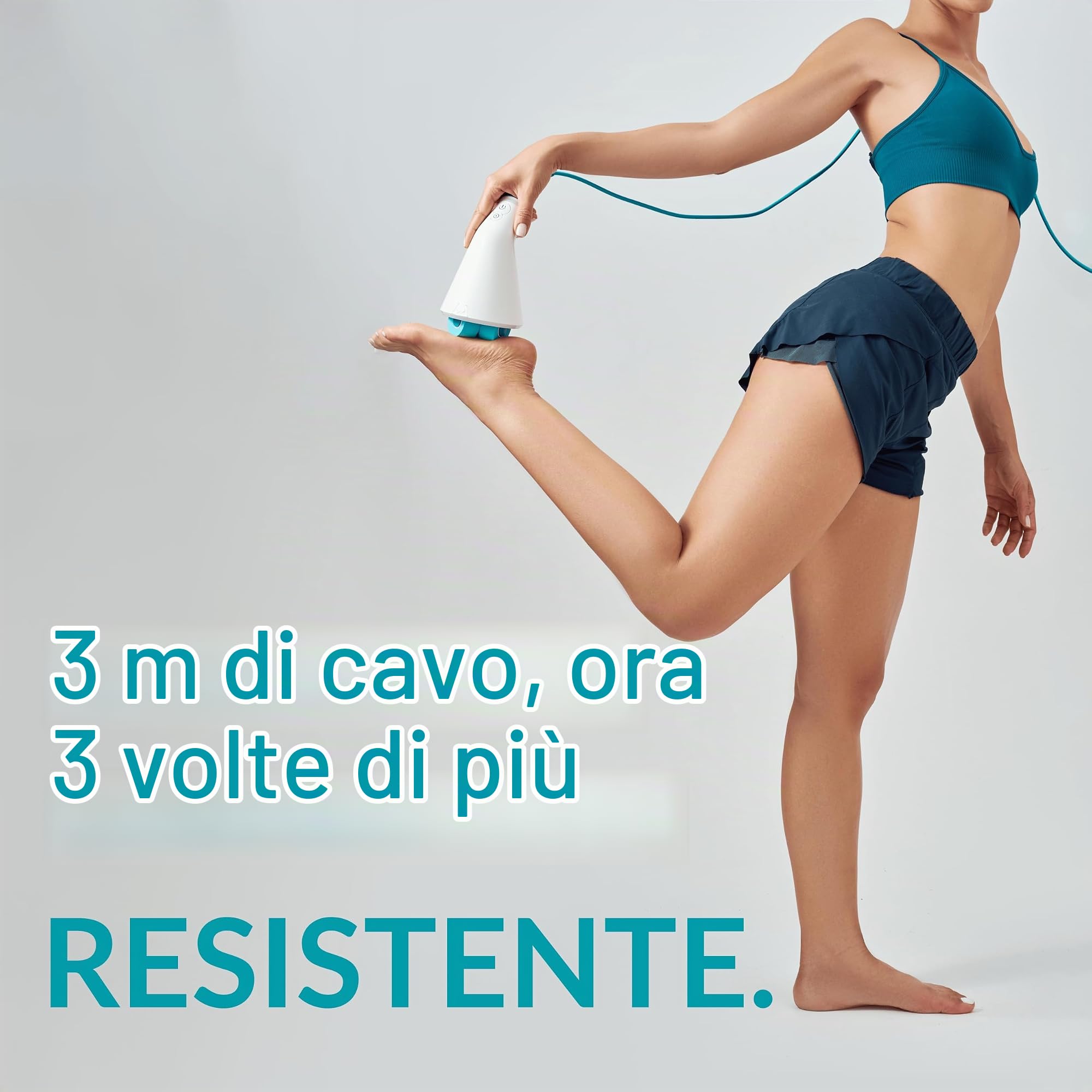 GLO 910 PRO Massaggiatore Elettrico Anticellulite | Motore GLO Evolution 3000 | Fototerapia Slim Tech | 4 Testine Intercambiabili | Drenaggio Linfatico e Miglioramento della Circolazione