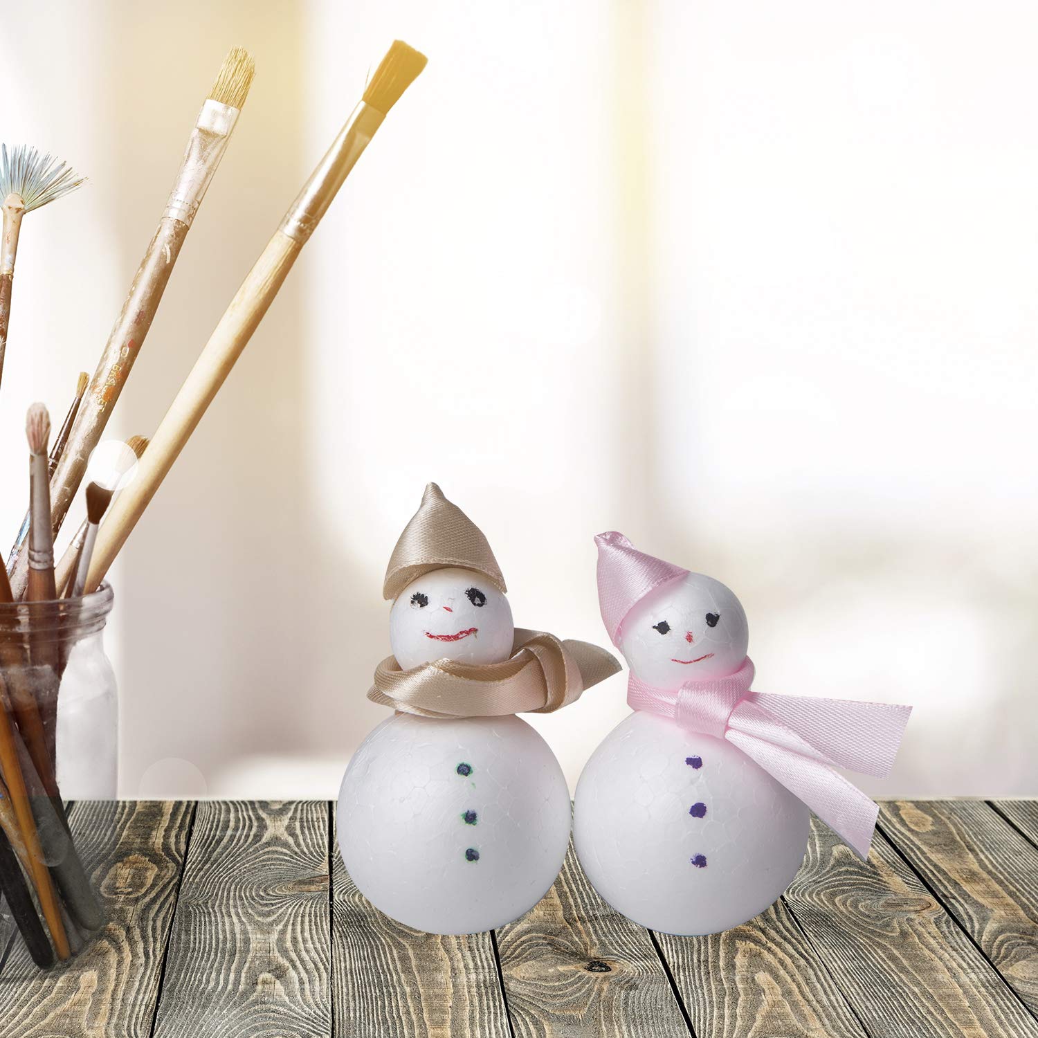 Buy 100 Pack Styrofoam Balls (40 piece 2'' inch, 60 piece 1'' inch) Foam Balls Foam Craft