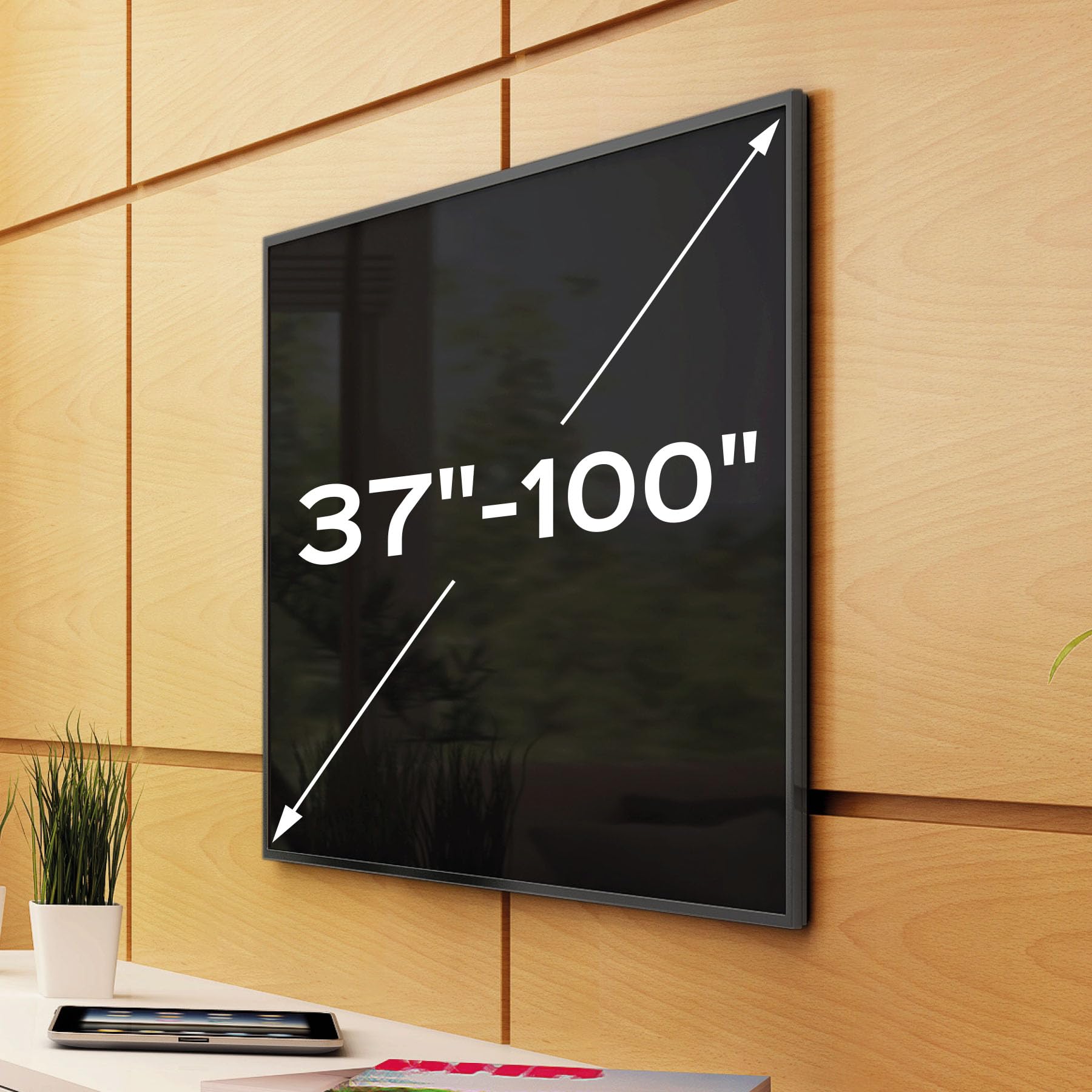 UNYKAch Uchwyt ścienny do telewizora płaskiego i zakrzywionego 37-100 cali (do 60 kg), VESA max 900 x 600 mm